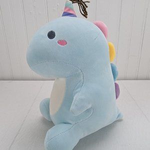 Kawamochi Kawa Mochi Candy Kyouryu Kyoryu Blue Dinosaur Plush Lovey Toy 10"